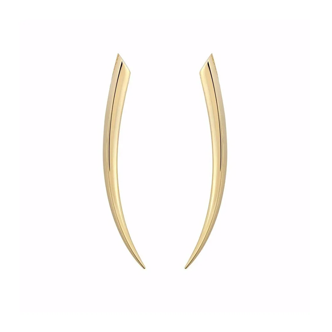 Sabre Fine Medium Earrings - 18ct Yellow Gold