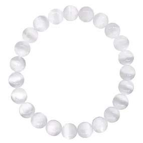 Selenite Beaded Crystal Bracelet