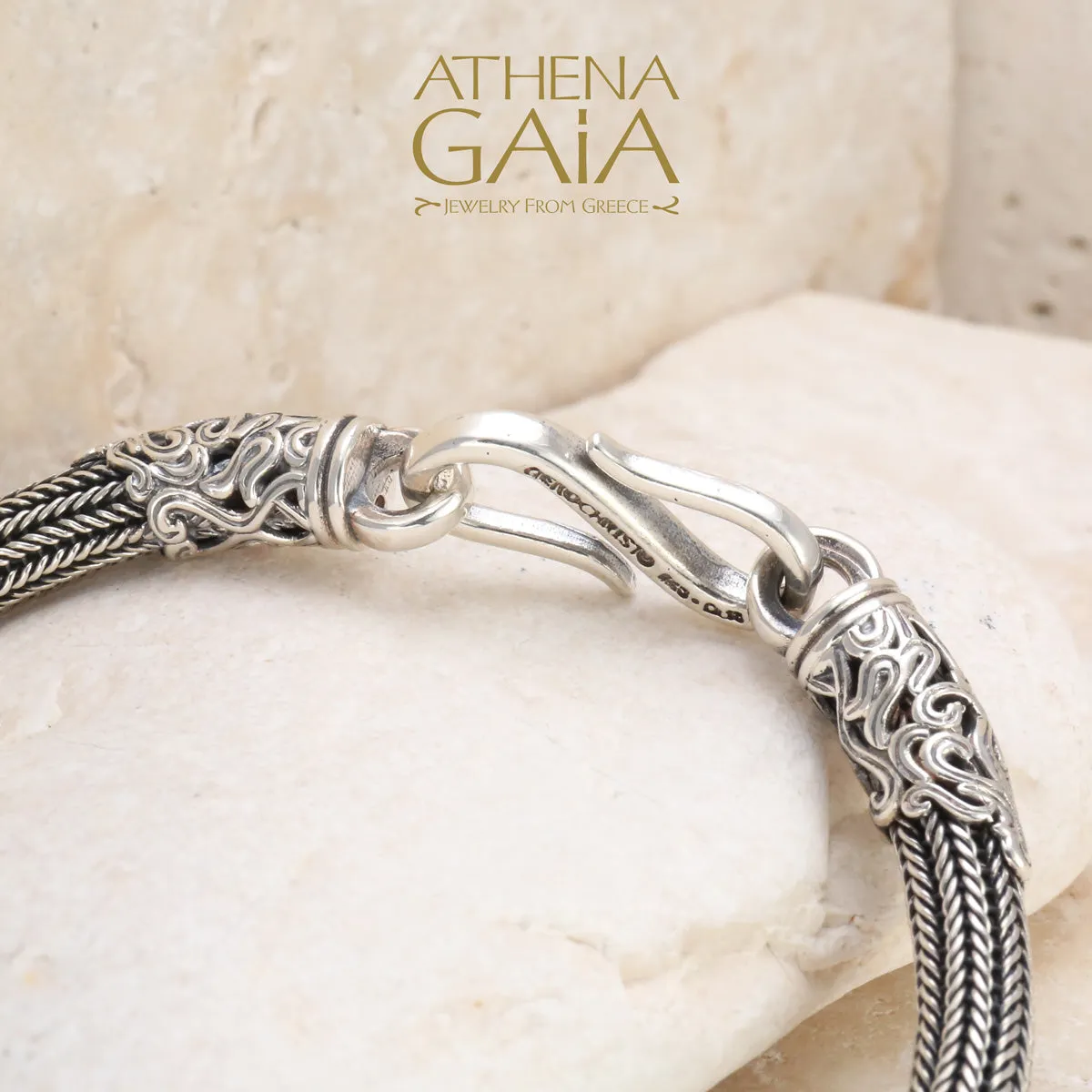 Silver Collar Strap Bracelet