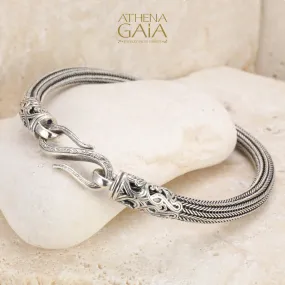 Silver Collar Strap Bracelet