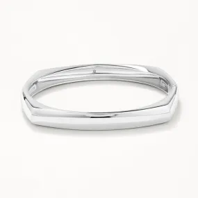 Square Edge Bangle in Silver