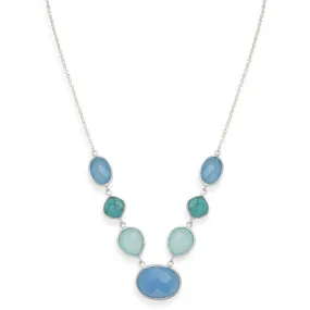 Stabilized Turquoise and Chalcedony Necklace