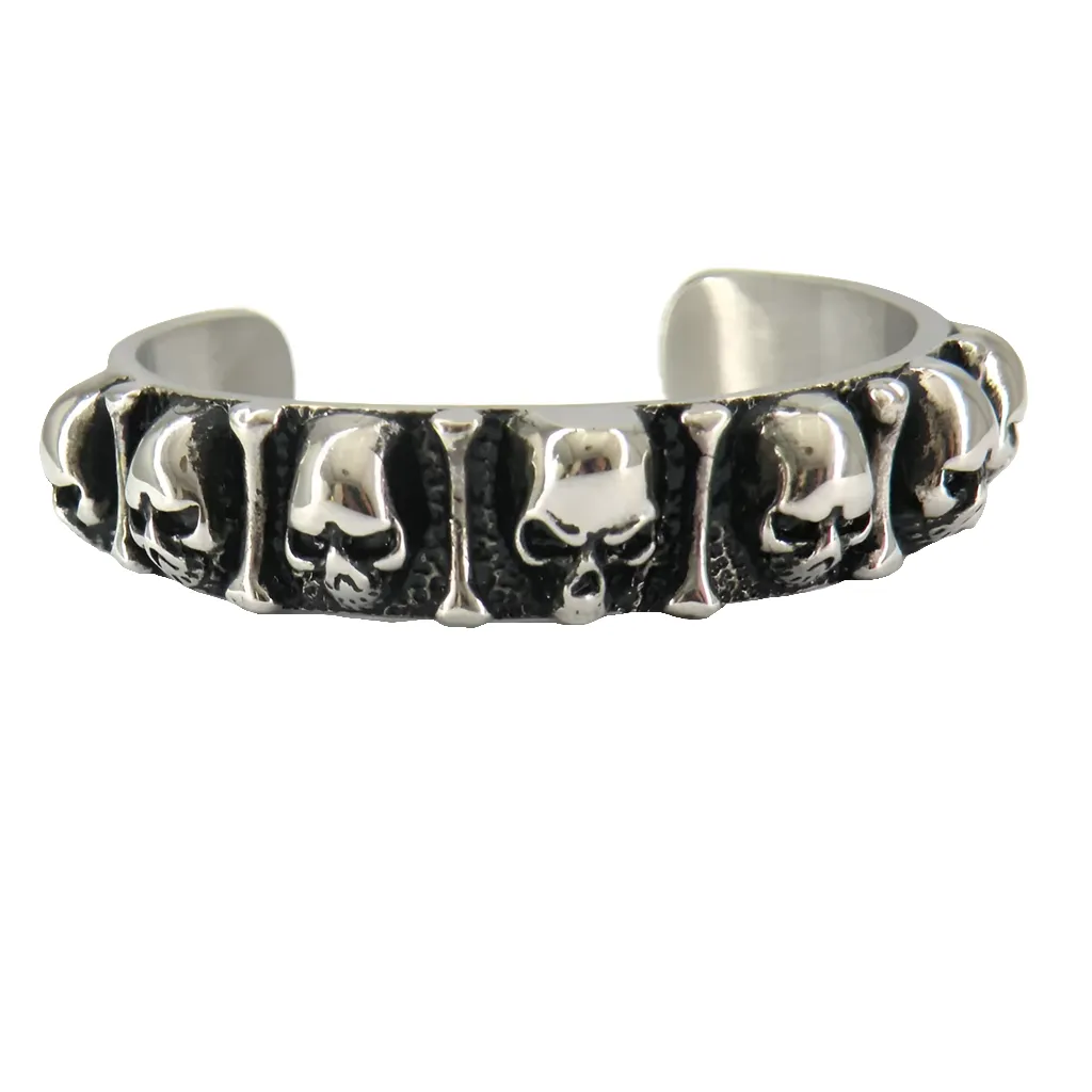 Stainless Steel Skull Bangle