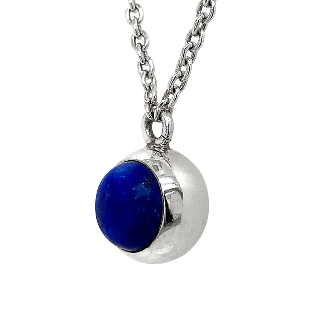 Sterling Silver & Lapis Necklace - "Tidal Wave"