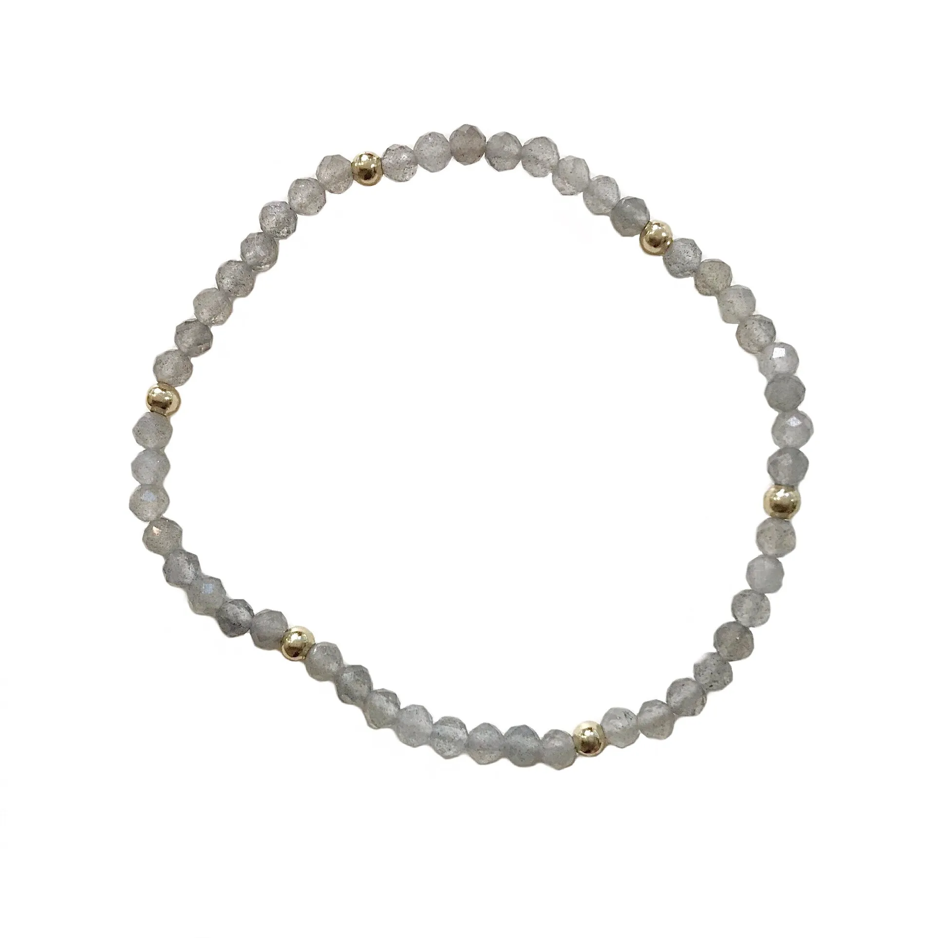 Sterling Silver Beaded Gemstone Bracelet