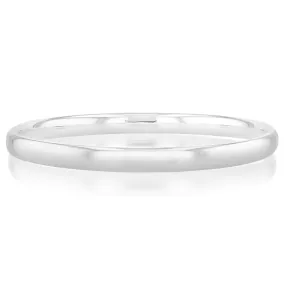 Sterling Silver Plain 6mm Comfort Fit 65mm Bangle