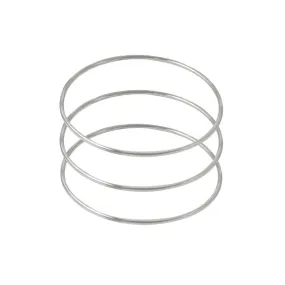 Sterling Silver Skinny Bangle Bracelet Set of 3