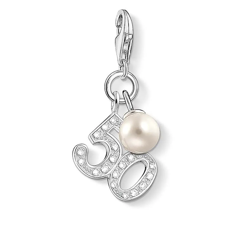 Sterling Silver Thomas Sabo Charm Club 50 Zirconia