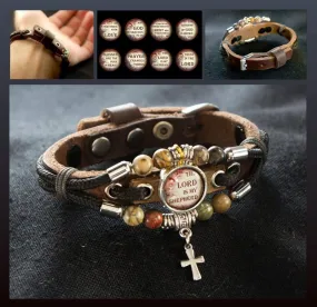 The Lord Is My Shepherd Bracelet, Christian Jewelry, Cross Bracelet