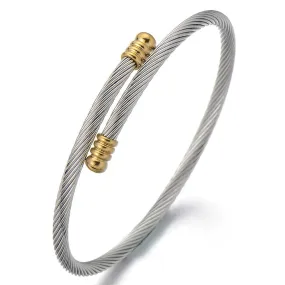 Thin Stainless Steel Cuff Bangle Bracelet for Mens for Women