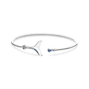 Thomas Sabo Bangle tail fin with blue stones