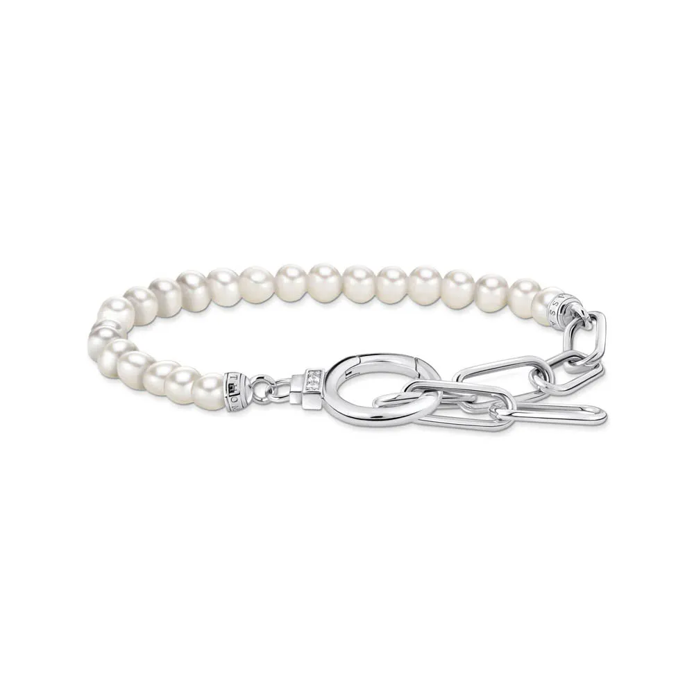 Thomas Sabo Sterling Silver Cosmic Pearl Bead 16-19cm Bracelet