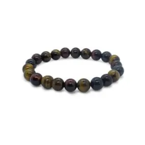 Tigereye Gemstone Elastic Ball Bracelet - 8mm