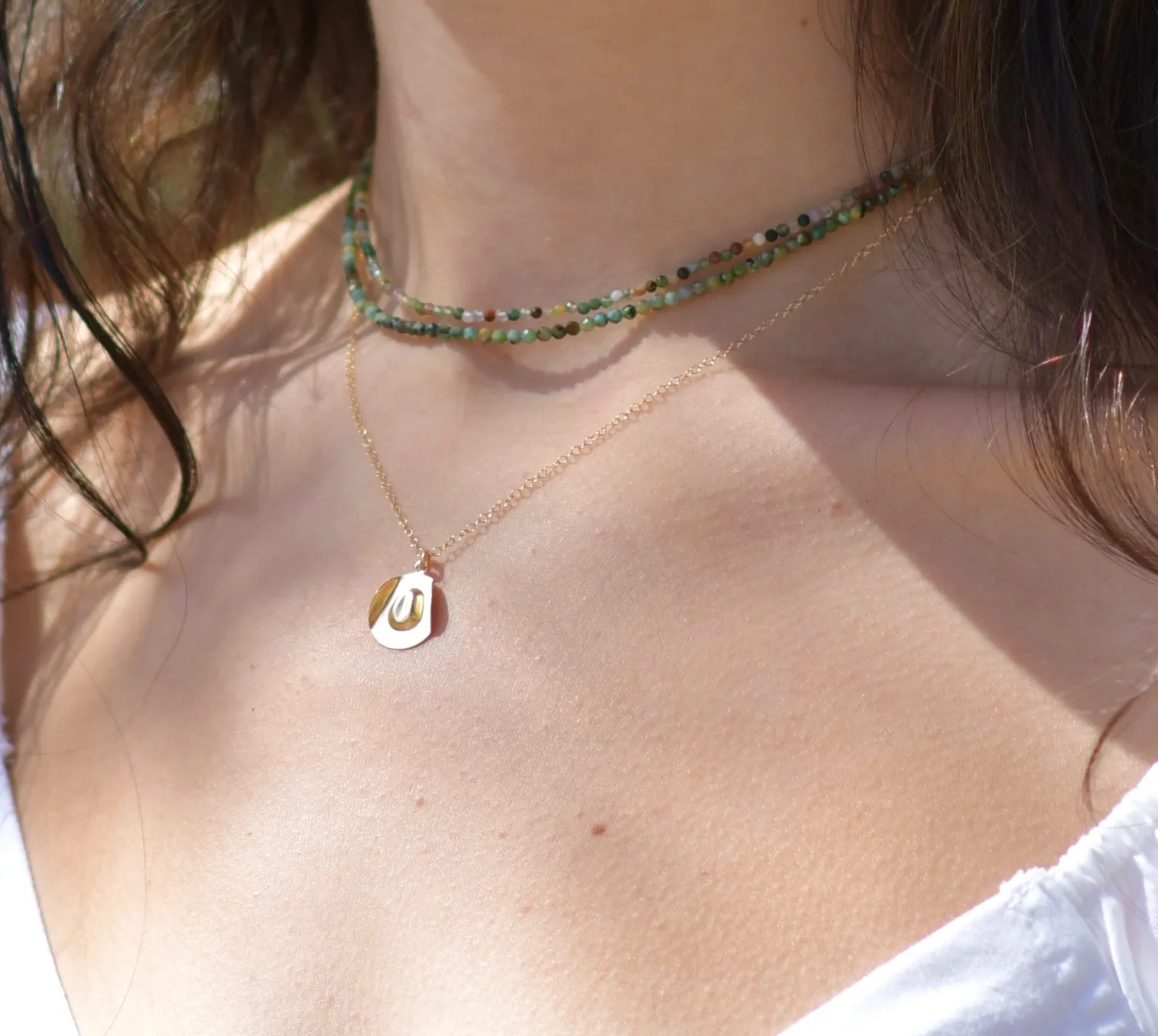 Tiny Sparkly Gemstone Necklace