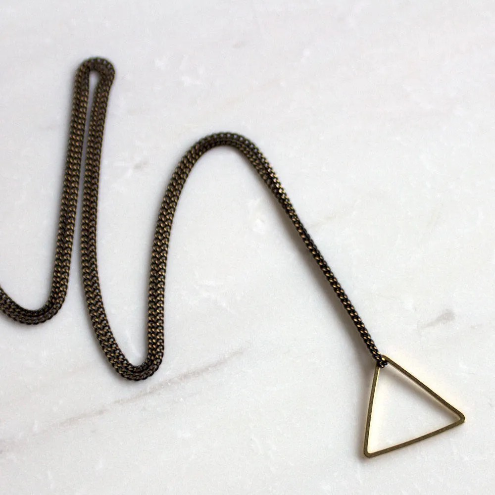 Triangle Rose Gold Necklace