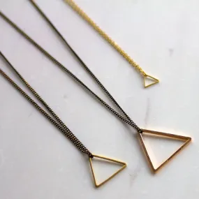 Triangle Rose Gold Necklace