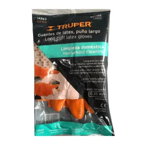 TRUPER LONG CUFF LATEX GLOVES - LARGE - 14263