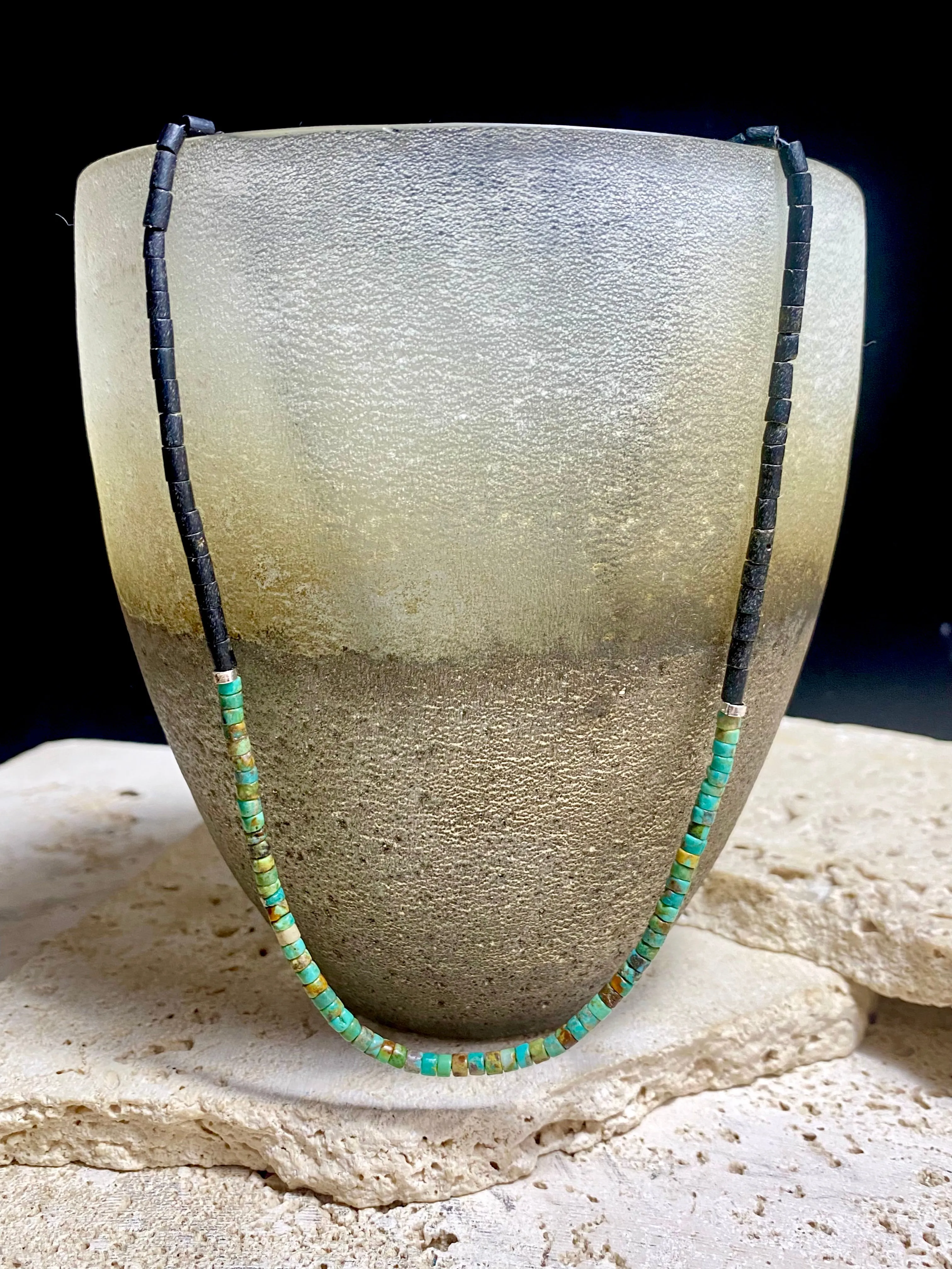 Turquoise And Black Serpentine Necklace