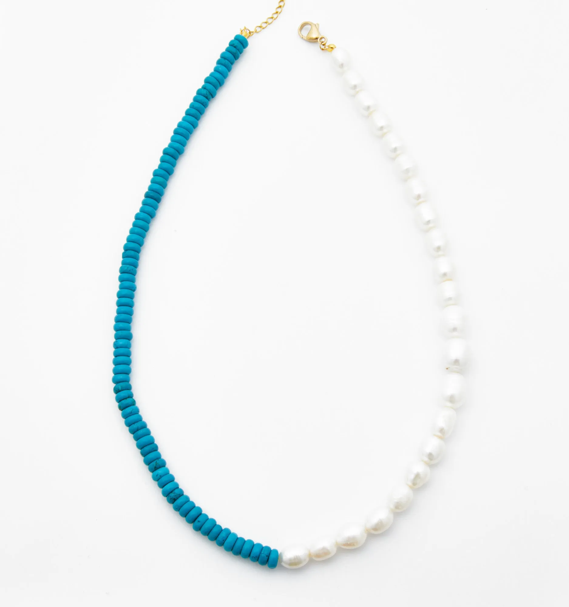 Turquoise and Pearl Necklace