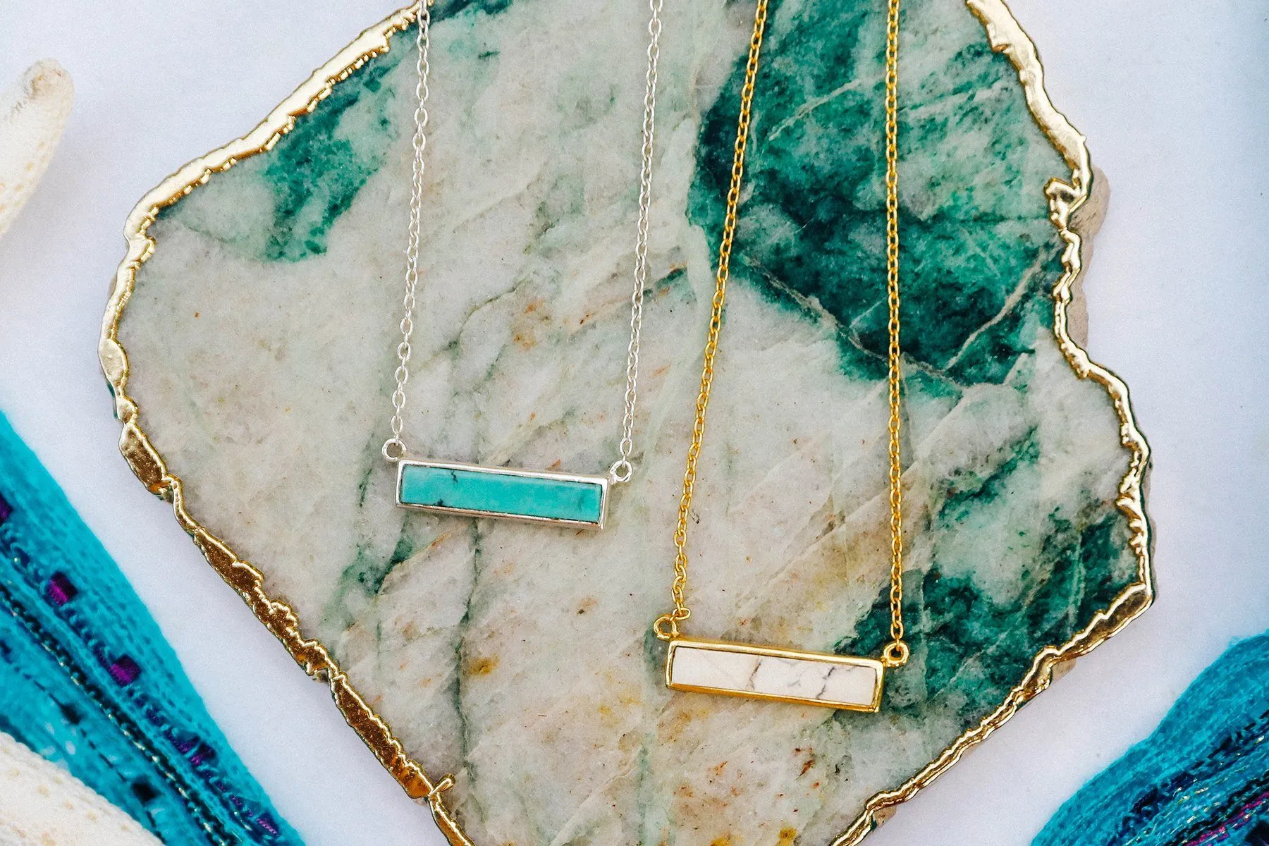 Turquoise Bar Necklace