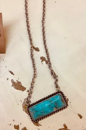 Turquoise Bar Necklace