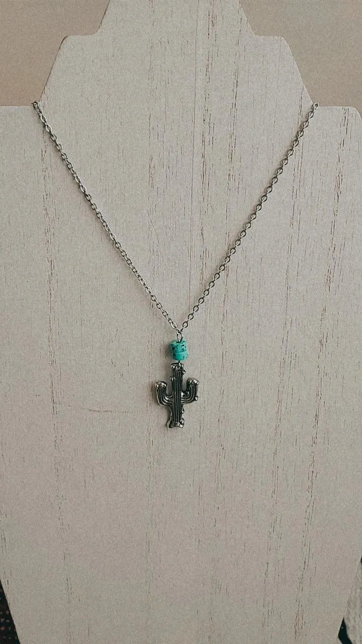 Turquoise Cactus necklace