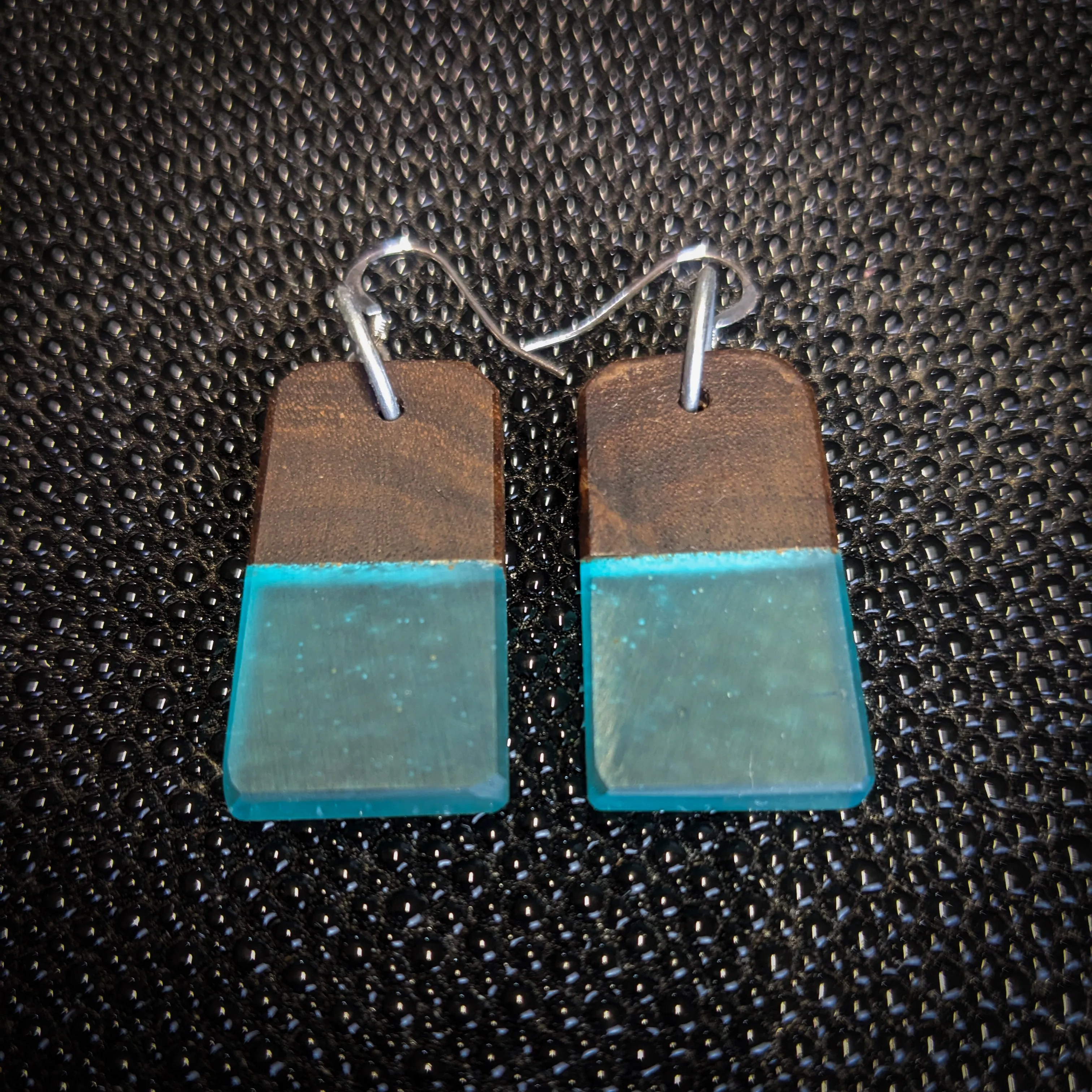 Turquoise Half and Half Dangle Earrings