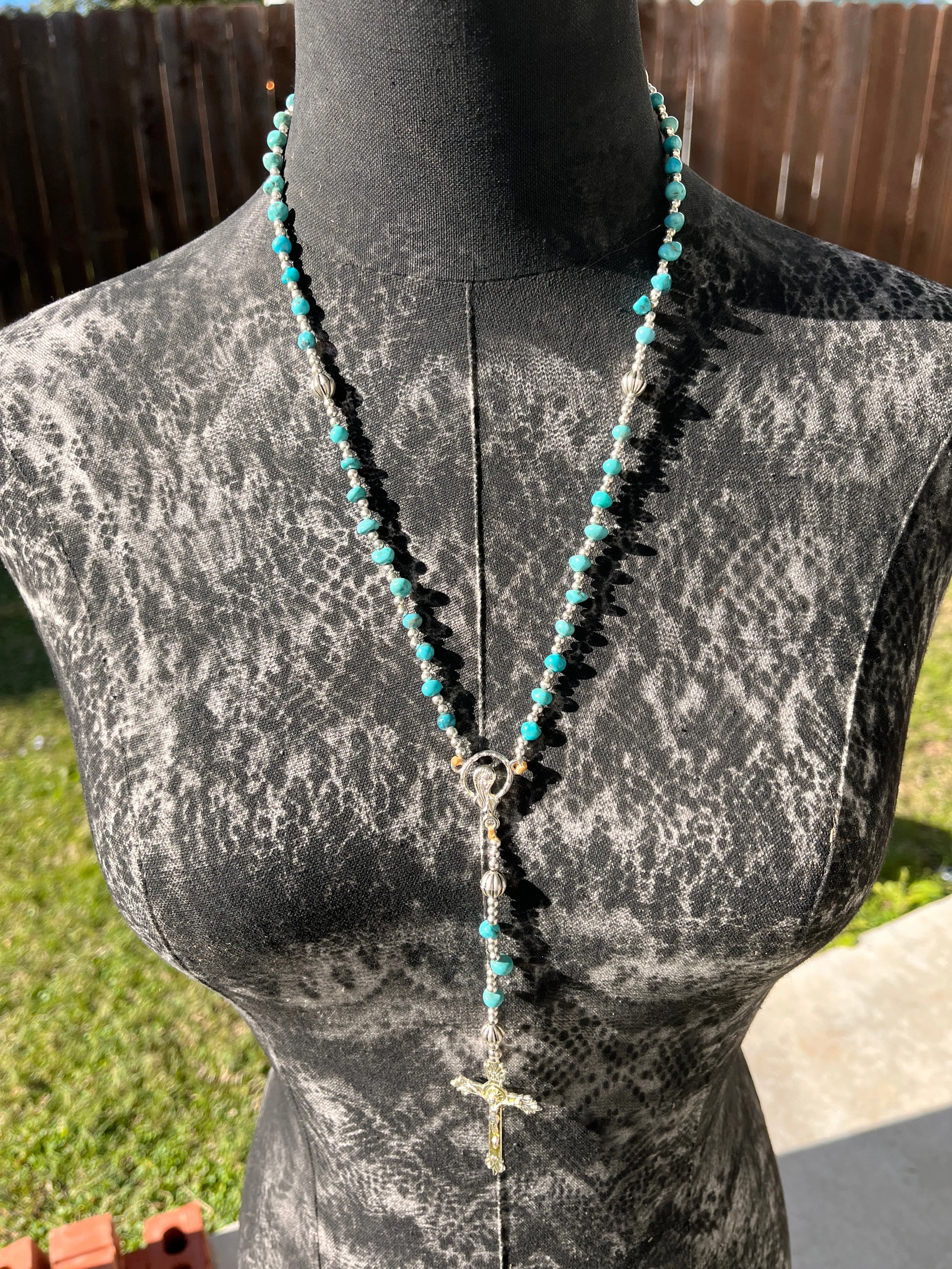 Turquoise Rosary Necklace