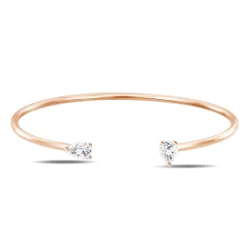 Two Diamonds Cuff Bangle