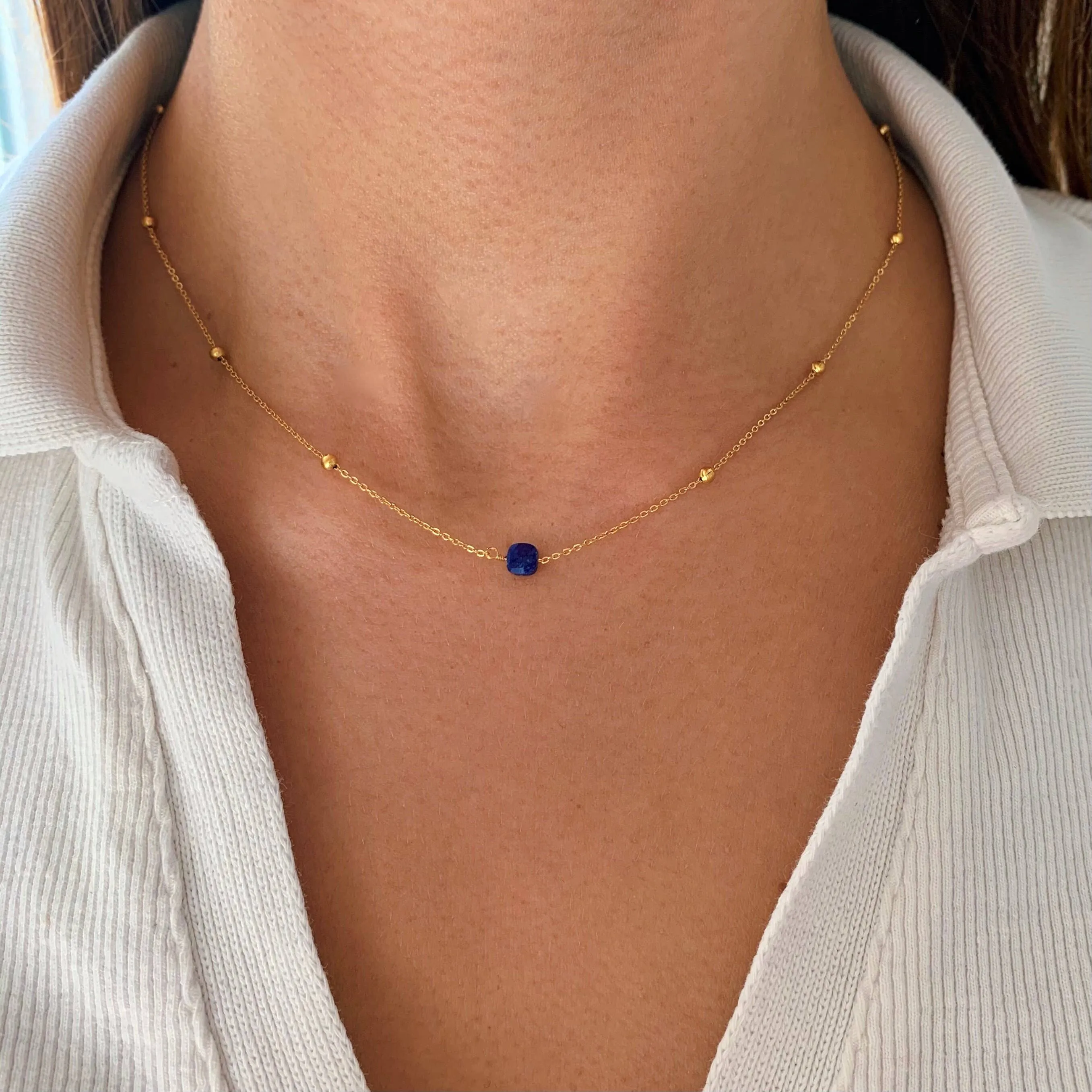 Victoire Collection - Lapis Lazuli Stone pendant necklace: Lapis Lazuli