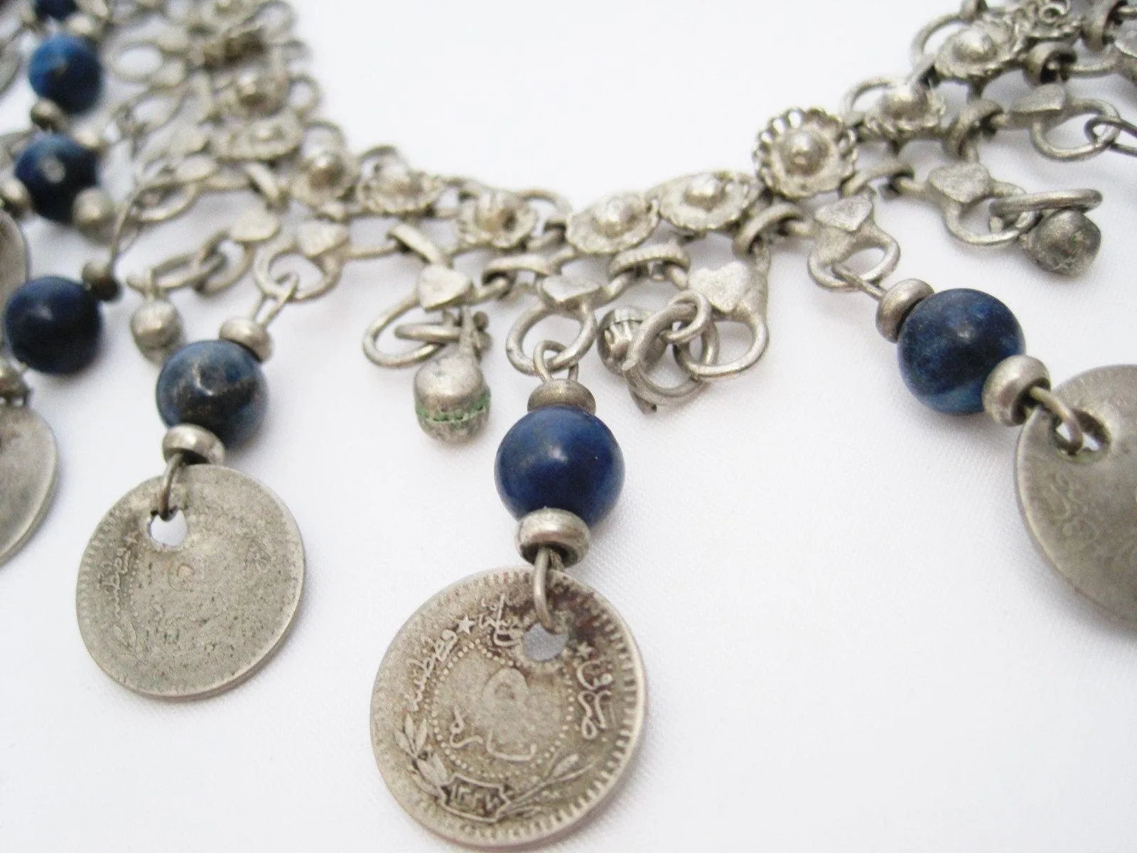 Vintage Boho Necklace with Ottoman Coins