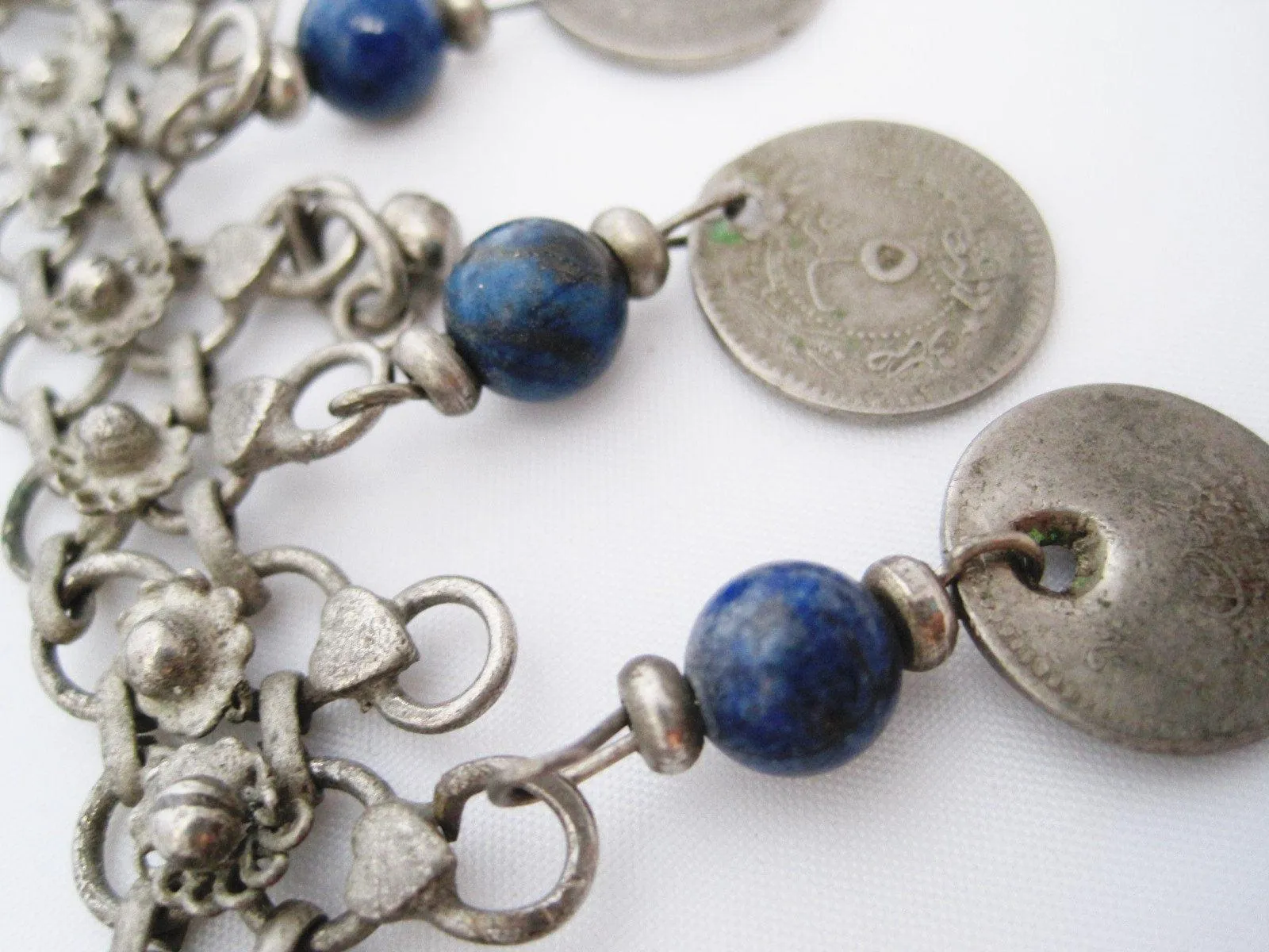 Vintage Boho Necklace with Ottoman Coins