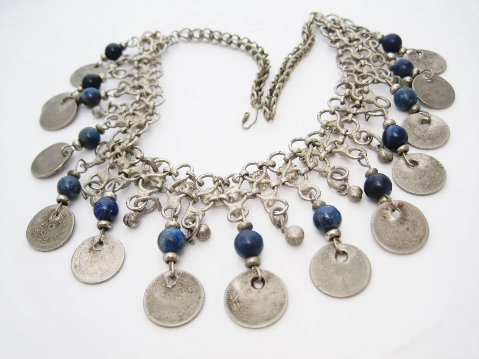 Vintage Boho Necklace with Ottoman Coins