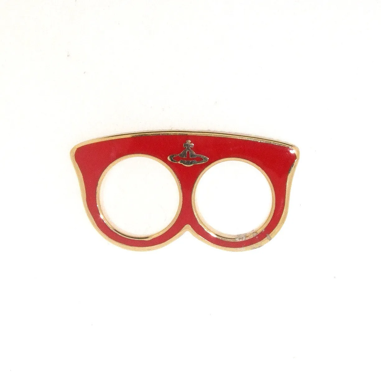 Vivienne Westwood Ring Red Orange Double Two finger