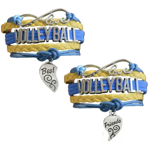 Volleyball Friendship Bracelets Set - Pick Your Team Colors