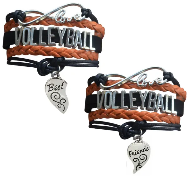 Volleyball Friendship Bracelets Set - Pick Your Team Colors