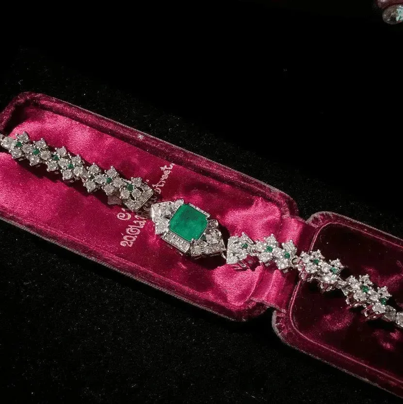 Women's Caviar Emerald Necklace Wheat Zircon Bracelet