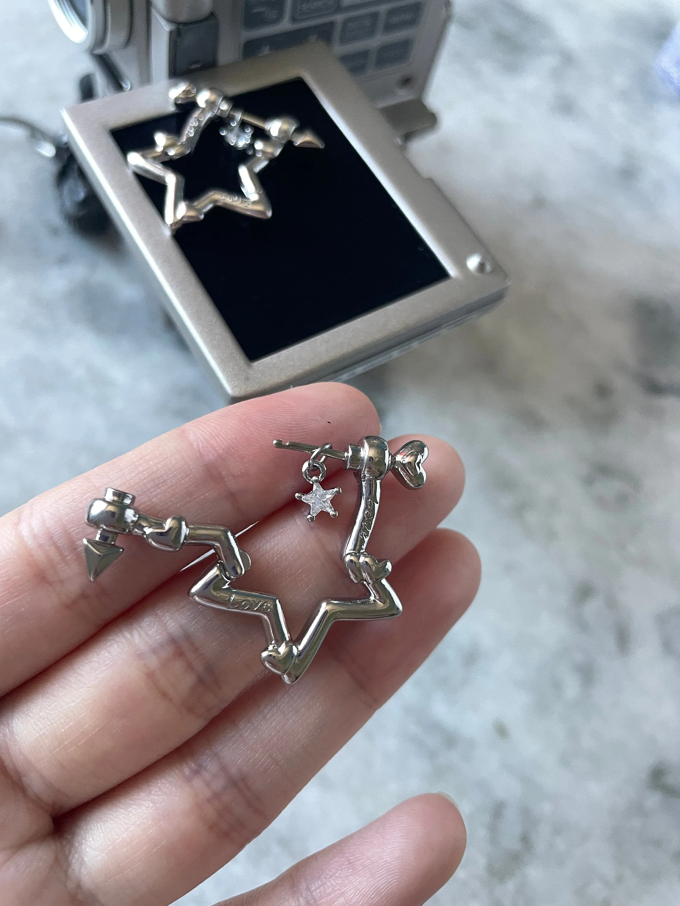 Y2K Grunge Earring Star Arrow Nana Punk Earrings Goth Hoop Earrings Grunge Statement  Cyber Goth Cupids Bow Aesthetic Gift for Her Holiday