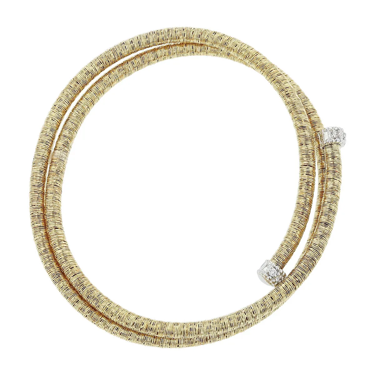 Yellow Gold and Diamond Bangle