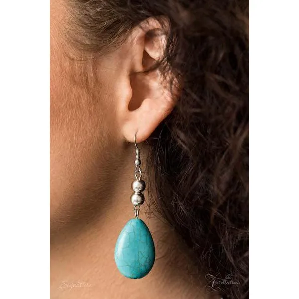 Zi Collection The Amy Turquoise (faux) Necklace & Earrings Set